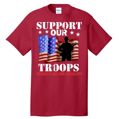 Red Friday Support Our Troops Tall T-Shirt