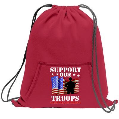 Red Friday Support Our Troops Sweatshirt Cinch Pack Bag