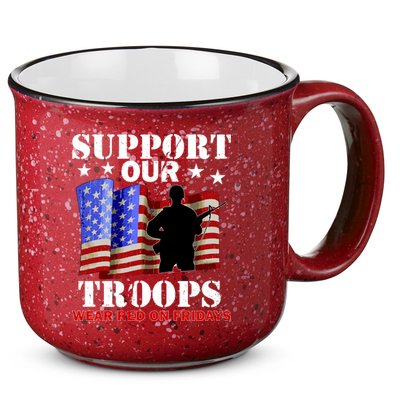 Red Friday Support Our Troops 15oz Campfire Ceramic Mug