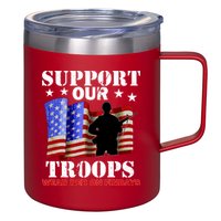 Red Friday Support Our Troops 12oz Stainless Steel Coffee Mug