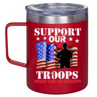 Red Friday Support Our Troops 12oz Stainless Steel Coffee Mug