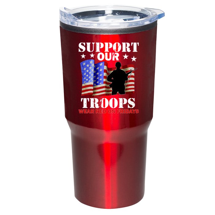 Red Friday Support Our Troops Tumbler