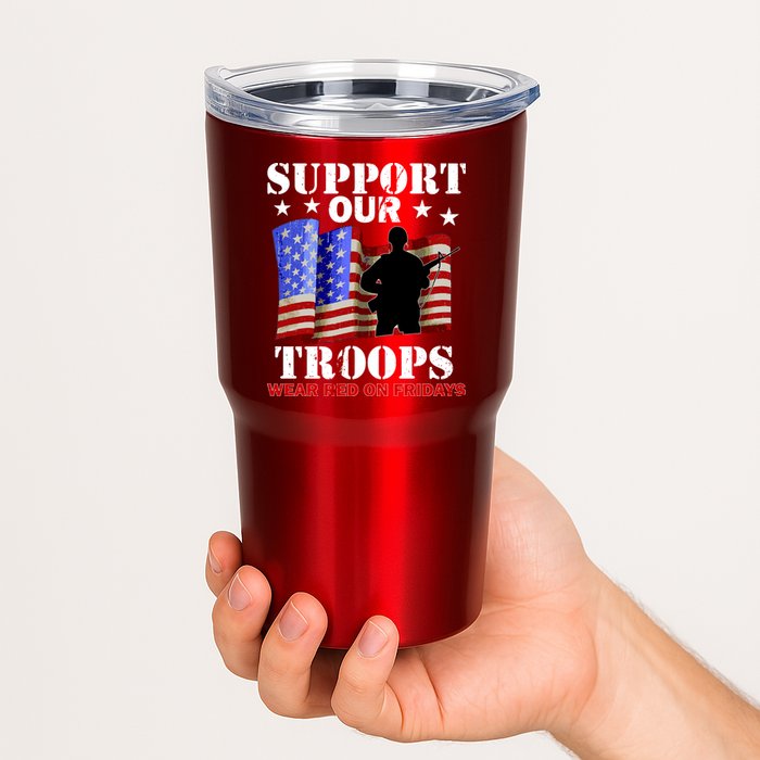 Red Friday Support Our Troops Tumbler