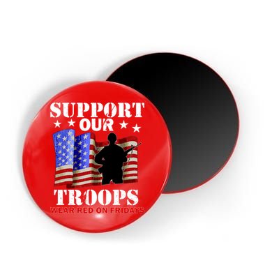 Red Friday Support Our Troops Magnet
