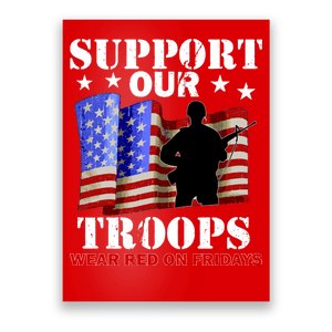 Red Friday Support Our Troops Poster