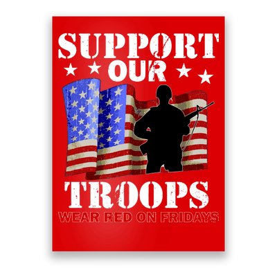 Red Friday Support Our Troops Poster