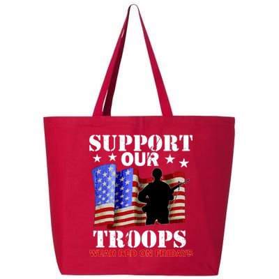 Red Friday Support Our Troops 25L Jumbo Tote