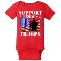 Red Friday Support Our Troops Baby Bodysuit