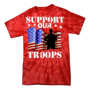 Red Friday Support Our Troops Tie-Dye T-Shirt