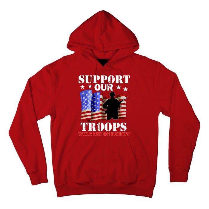 Red Friday Support Our Troops Tall Hoodie