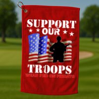 Red Friday Support Our Troops Golf Towel