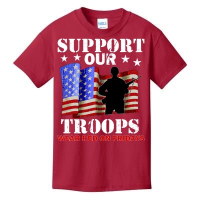 Red Friday Support Our Troops Kids T-Shirt