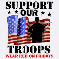 Red Friday Support Our Troops Garment-Dyed Sweatshirt