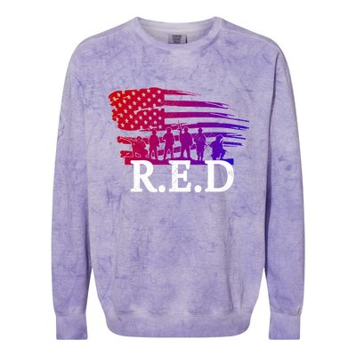 Red Friday Troopers Flag Colorblast Crewneck Sweatshirt