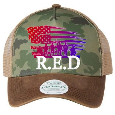 Red Friday Troopers Flag Legacy Tie Dye Trucker Hat