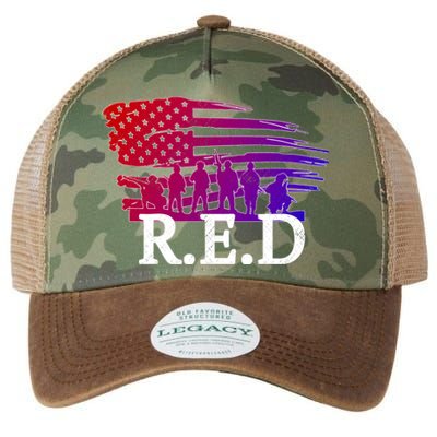 Red Friday Troopers Flag Legacy Tie Dye Trucker Hat