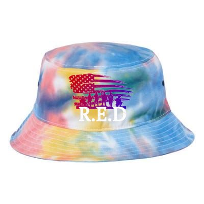 Red Friday Troopers Flag Tie Dye Newport Bucket Hat