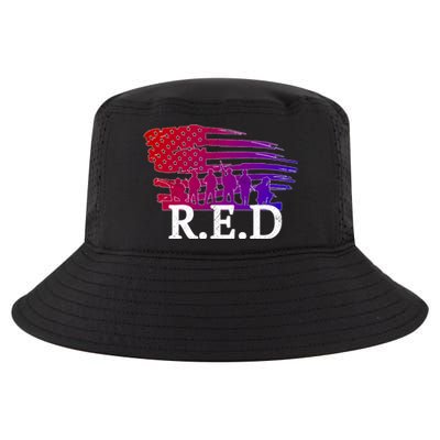 Red Friday Troopers Flag Cool Comfort Performance Bucket Hat