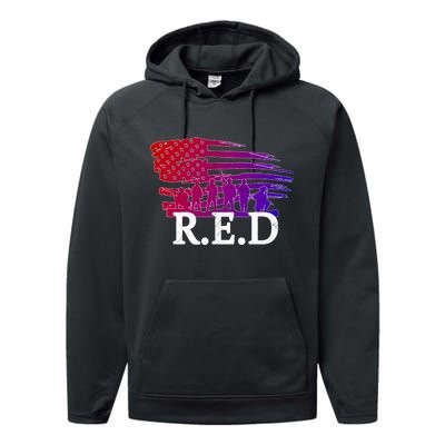 Red Friday Troopers Flag Performance Fleece Hoodie