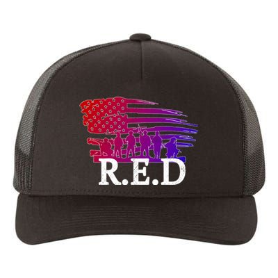 Red Friday Troopers Flag Yupoong Adult 5-Panel Trucker Hat