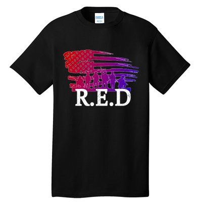 Red Friday Troopers Flag Tall T-Shirt