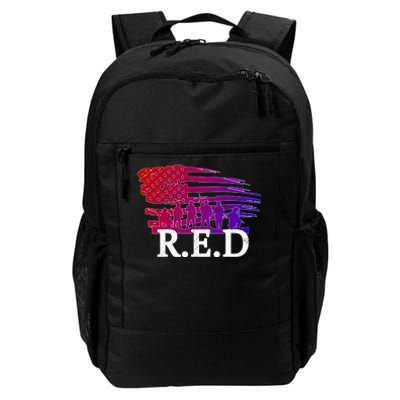 Red Friday Troopers Flag Daily Commute Backpack