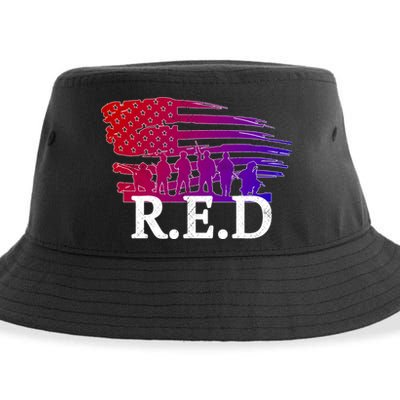Red Friday Troopers Flag Sustainable Bucket Hat