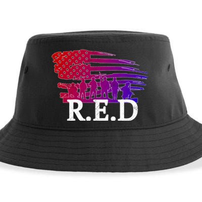 Red Friday Troopers Flag Sustainable Bucket Hat