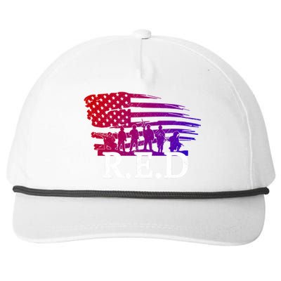 Red Friday Troopers Flag Snapback Five-Panel Rope Hat