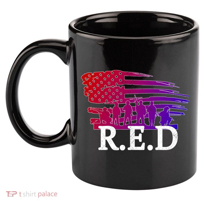 Red Friday Troopers Flag 11oz C Handle Ceramic Mug