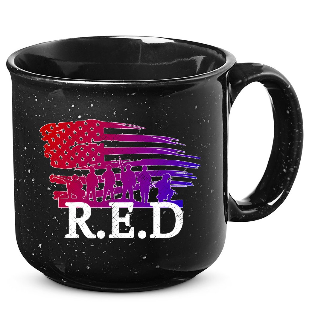 Red Friday Troopers Flag 15oz Campfire Ceramic Mug
