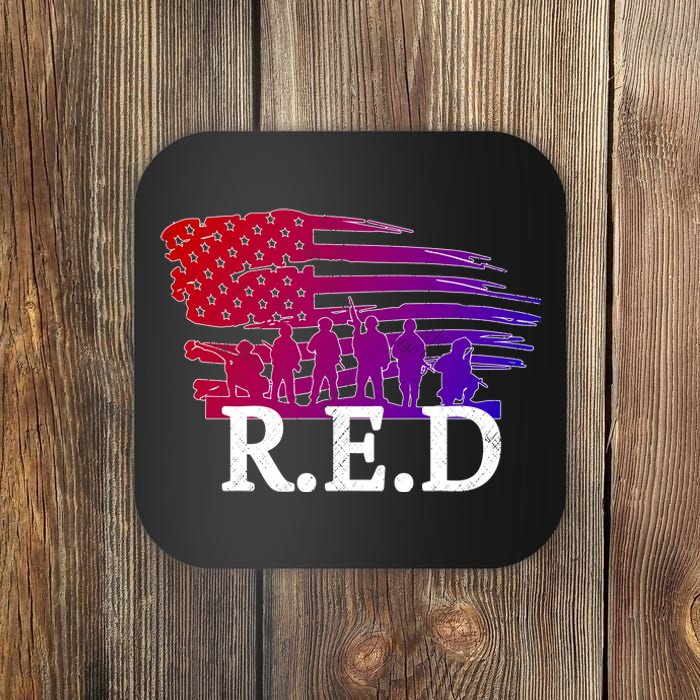 Red Friday Troopers Flag Coaster