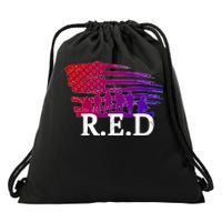 Red Friday Troopers Flag Drawstring Bag