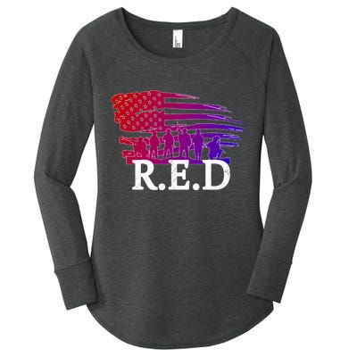 Red Friday Troopers Flag Women's Perfect Tri Tunic Long Sleeve Shirt