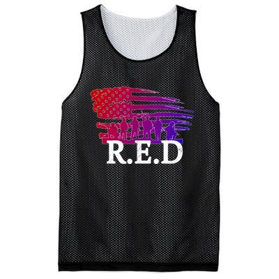 Red Friday Troopers Flag Mesh Reversible Basketball Jersey Tank