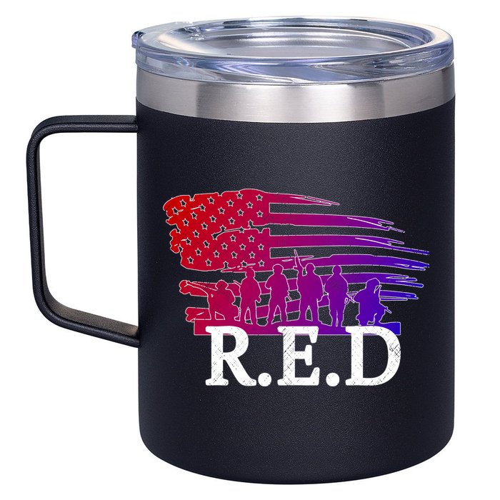 Red Friday Troopers Flag 12oz Stainless Steel Coffee Mug