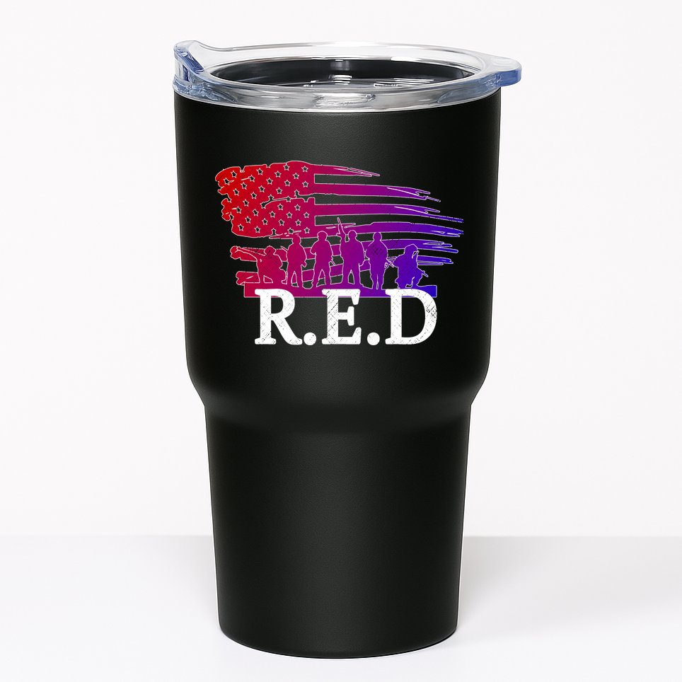 Red Friday Troopers Flag Tumbler