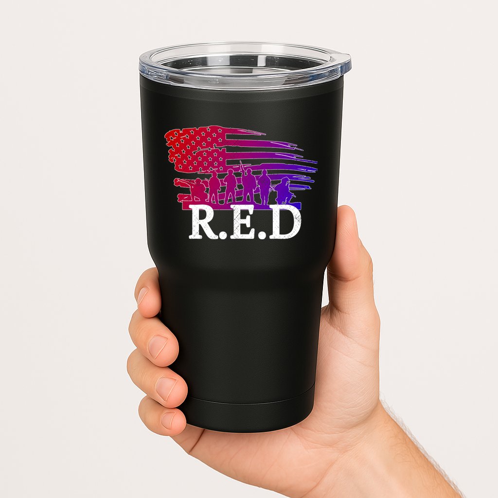 Red Friday Troopers Flag Tumbler