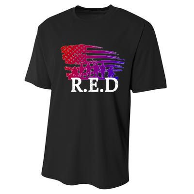 Red Friday Troopers Flag Performance Sprint T-Shirt