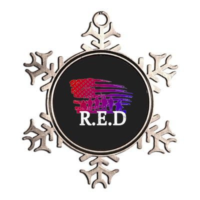 Red Friday Troopers Flag Metallic Star Ornament