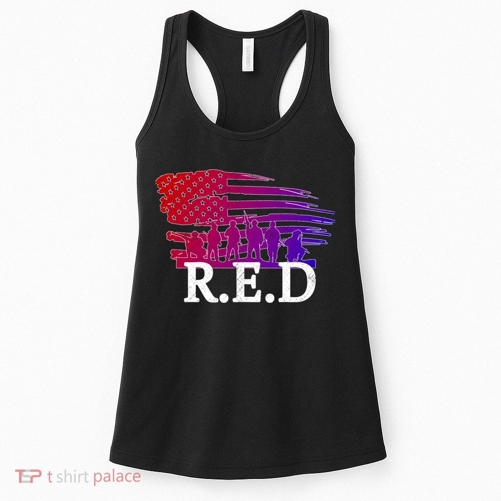 Red Friday Troopers Flag Womens Tank Top