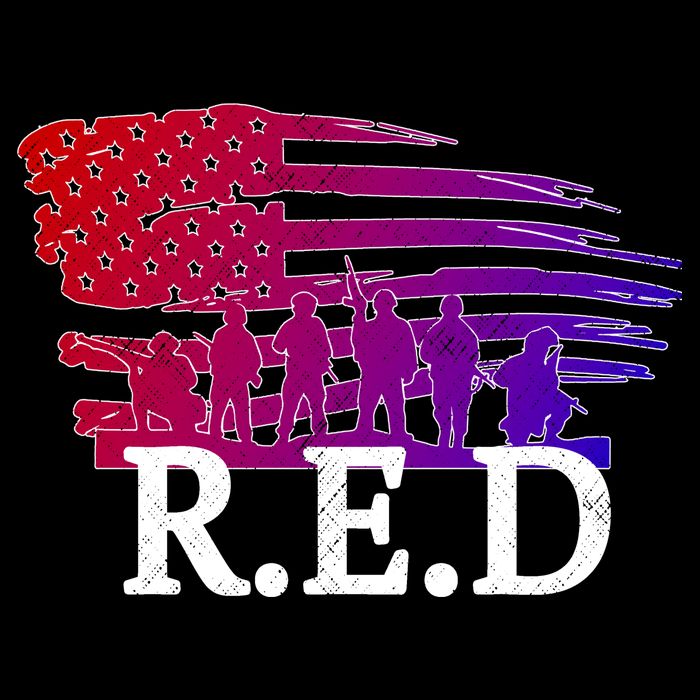 Red Friday Troopers Flag Baby Bodysuit