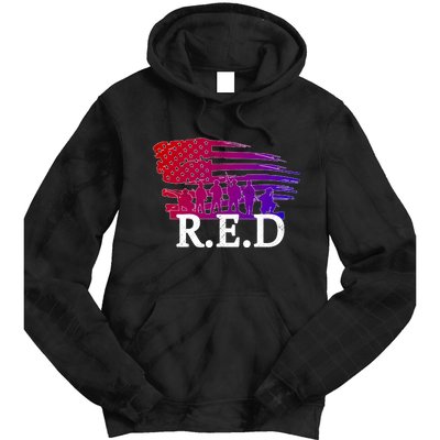 Red Friday Troopers Flag Tie Dye Hoodie