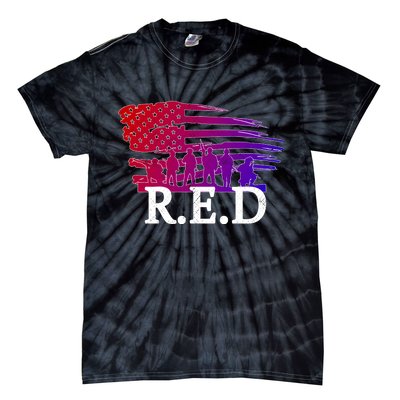 Red Friday Troopers Flag Tie-Dye T-Shirt