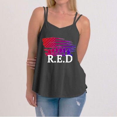 Red Friday Troopers Flag Women's Strappy Tank