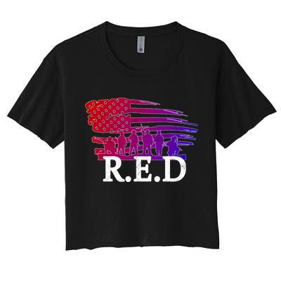 Red Friday Troopers Flag Crop Top