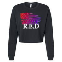 Red Friday Troopers Flag Cropped Pullover Crew