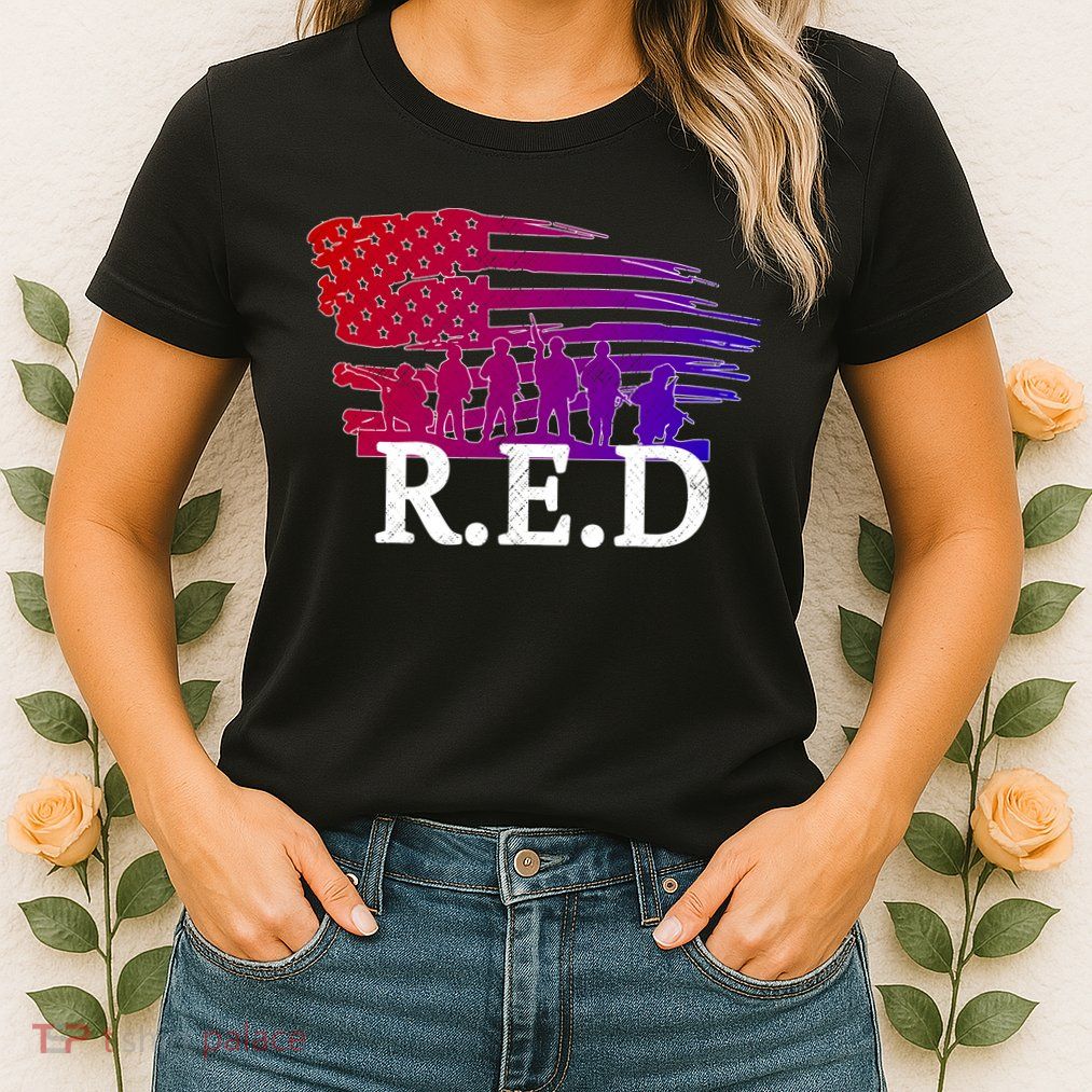 Red Friday Troopers Flag Womens T-Shirt