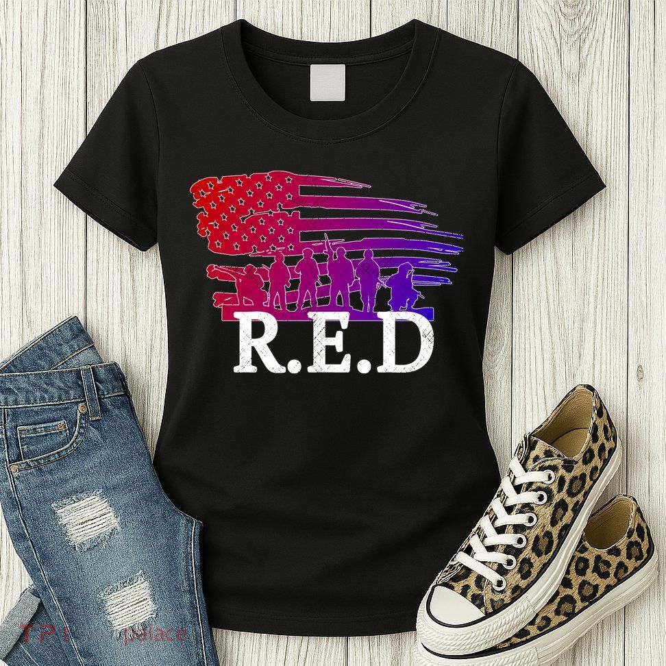 Red Friday Troopers Flag Womens T-Shirt