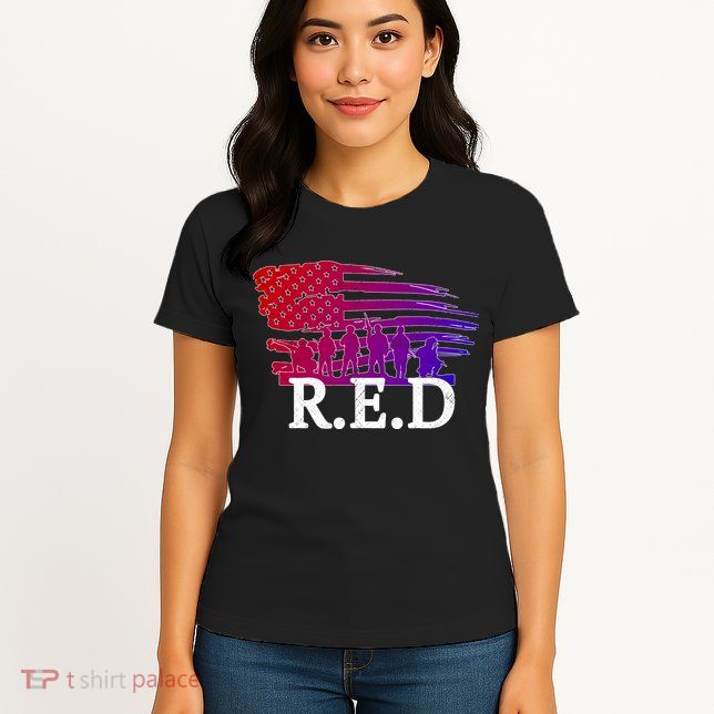 Red Friday Troopers Flag Womens T-Shirt